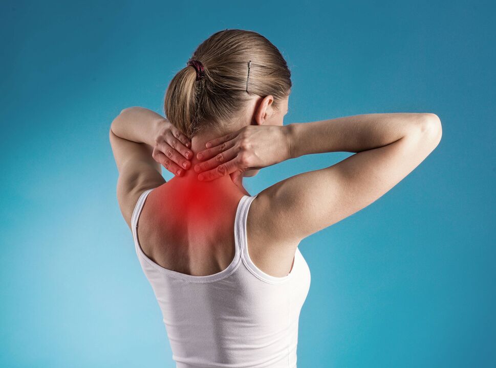 dolor de cuello debido a la osteocondrosis